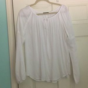White Long-sleeve Blouse